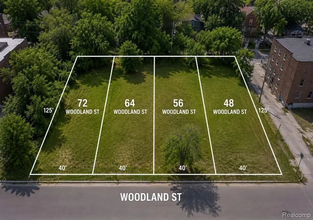 Photo 1 of Land for sale at 48 Woodland St, Detroit, MI 48202 | MLS# 20261044032 | Listing updated on 2026-06-12