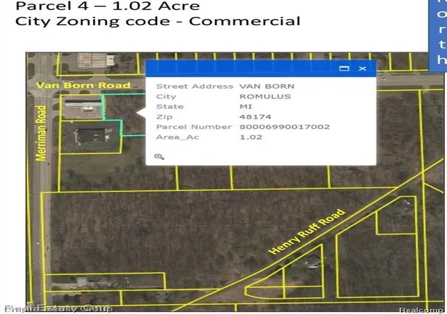 Photo 4 of Land for sale at 00 Van Born Rd, Romulus, MI 48174 | MLS# 20261044495 | Listing updated on 2026-06-13