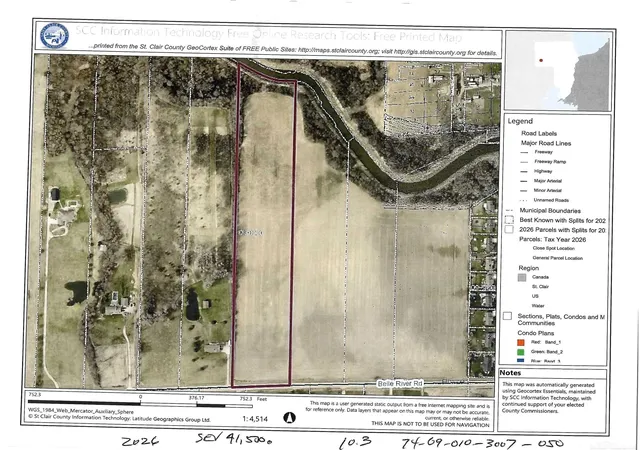 Photo 1 of Land for sale at 0000 Belle River 1 Rd, Berlin Township St Clair, MI 48002 | MLS# 58050217174 | Listing updated on 2026-08-03