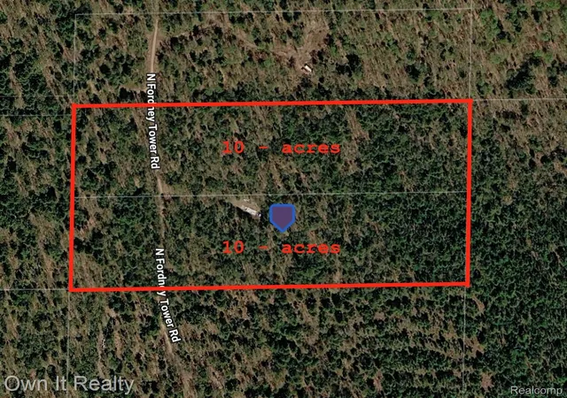Photo 1 of Land for sale at 21348 N Fordney Tower Rd, Newberry, MI 49868 | MLS# 20261062887 | Listing updated on 2026-09-10