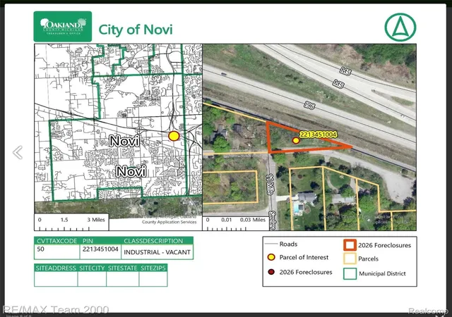 Photo 1 of Land for sale at 40304 W 11 Mile Rd, Novi City Oakland, MI 48375 | MLS# 20261068248 | Listing updated on 2026-08-26