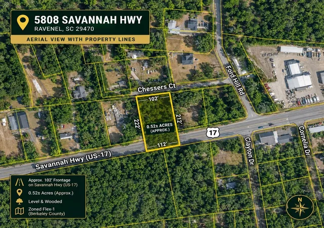 Photo 1 of Land for sale at 5808 Savannah Hwy, Ravenel, SC 29470 | MLS# 26020245 | Listing updated on 2026-08-13