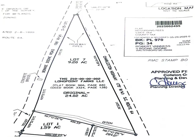 1st image of Lot 7 Bonnie Doone Rd, Walterboro, SC 29488 | MLS# 26015994