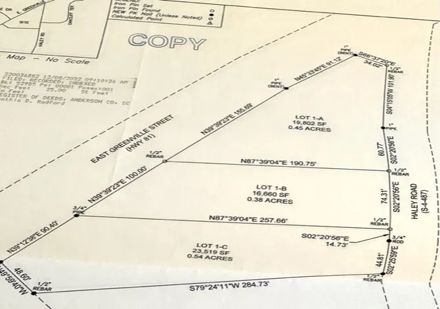 Photo 2 of Land for sale at Lot 1 A Greenville St, Anderson, SC 29621 | MLS# 20297450 | Listing updated on 2026-04-22