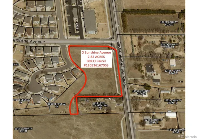 Photo 1 of Land for sale at 0 Sunshine Ave, Longmont, CO 80504 | MLS# IR1059183 | Listing updated on 2026-05-15