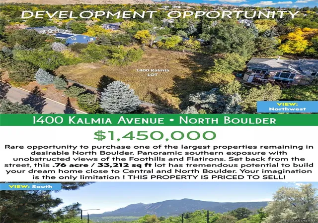 Land for sale at 1400 Kalmia Ave, Boulder, CO 80304 | MLS# 3790673