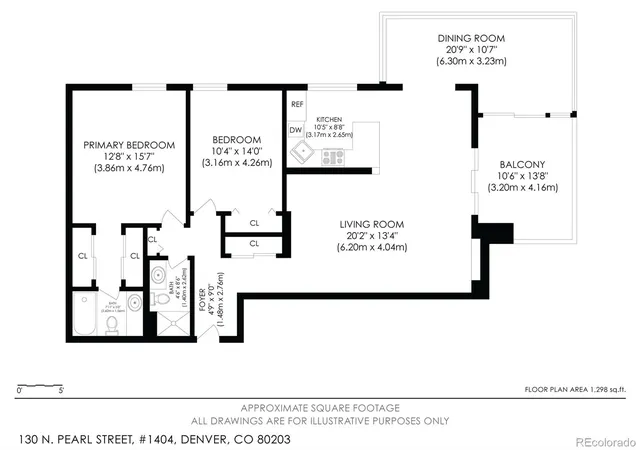 47th image of 130 N Pearl St #1404, Denver, CO 80203 | MLS# 2467437