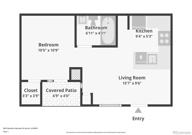 image of 982 S Dearborn Wy, Aurora, CO 80012