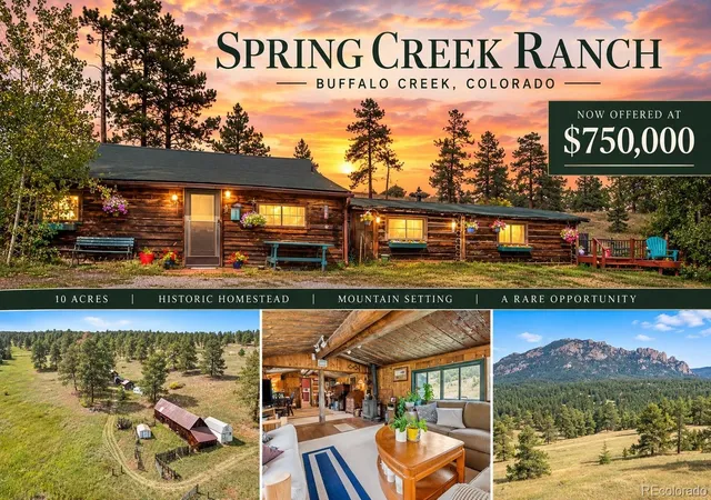 Photo 1 of Single family home for sale at 21555 Spring Crk Rd, Buffalo Creek, CO 80425 | MLS# 3829258 | Listing updated on 2026-10-07