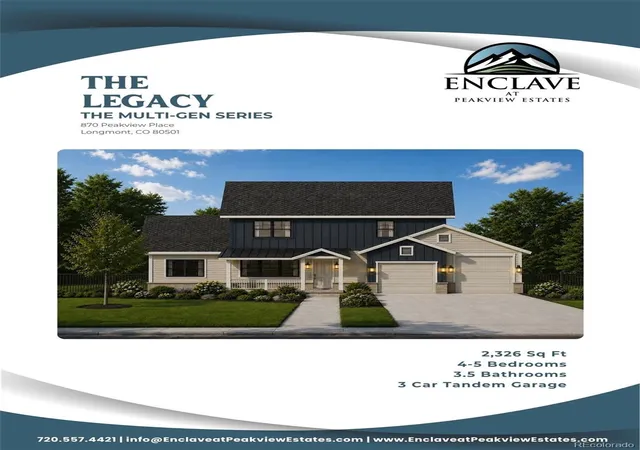 Photo 3 of Single family home for sale at 850 Peakview Pl, Longmont, CO 80503 | MLS# 6011797 | Listing updated on 2026-09-22