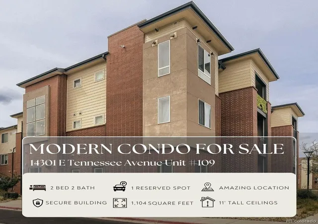 Photo 1 of Condo for sale at 14301 E Tennessee Ave #109, Aurora, CO 80012 | MLS# 4898259 | Listing updated on 2026-09-25