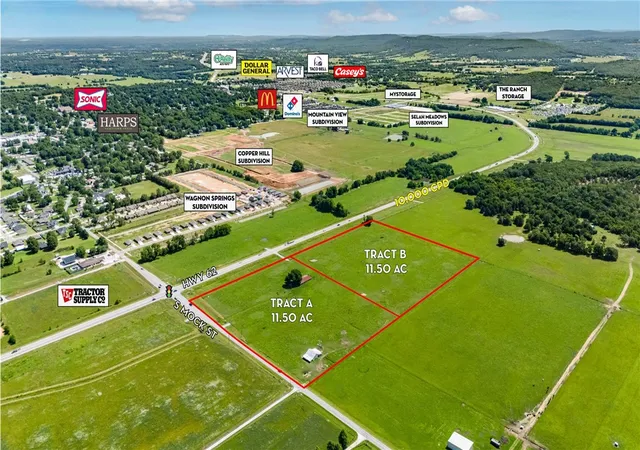 Photo 1 of Land for sale at 115 +/  Ac Tract B Hwy 62 & Hogeye Rd, Prairie Grove, AR 72753 | MLS# 1261956 | Listing updated on 2026-06-01