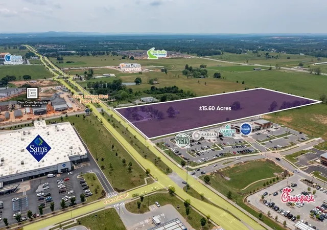 Photo 1 of Land for sale at 1550 Gene George Blvd, Springdale, AR 72762 | MLS# 1311696 | Listing updated on 2026-07-13
