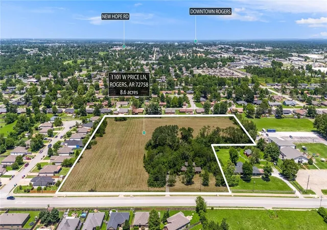 Photo 1 of Land for sale at 1101 W Price Ln, Rogers, AR 72758 | MLS# 1316144 | Listing updated on 2026-06-17