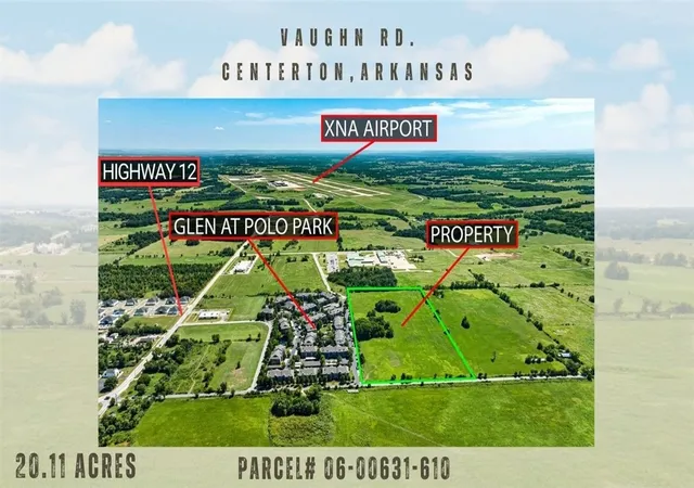 Photo 1 of Land for sale at 20 Acres Vaughn Rd, Bentonville, AR 72713 | MLS# 1317441 | Listing updated on 2026-08-27