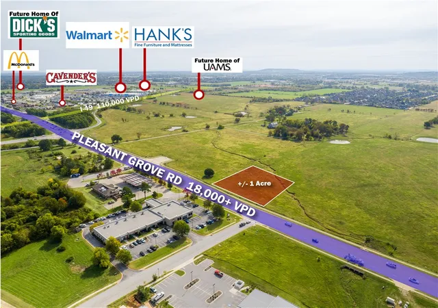 Photo 1 of Land for sale at 1 W Ac Pleasant Grv Rd #6, Rogers, AR 72758 | MLS# 1333526 | Listing updated on 2026-07-07