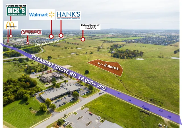 Photo 1 of Land for sale at 2 W Ac Pleasant Grv Rd #7, Rogers, AR 72758 | MLS# 1333528 | Listing updated on 2026-07-07