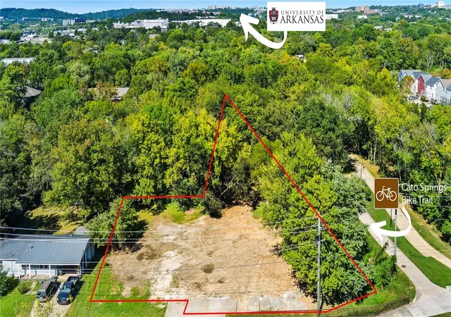 Photo 1 of Land for sale at 956 W Cato Springs Rd, Fayetteville, AR 72701 | MLS# 1335636 | Listing updated on 2026-04-07