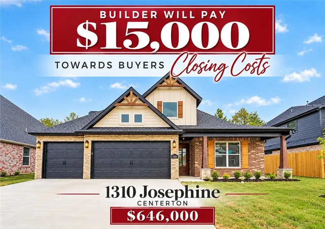 Photo 1 of Single family home for sale at 1310 Josephine Dr, Centerton, AR 72719 | MLS# 1344306 | Listing updated on 2026-10-04