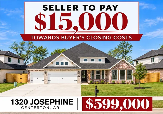 Photo 1 of Single family home for sale at 1320 Josephine Dr, Centerton, AR 72719 | MLS# 1344307 | Listing updated on 2026-10-04