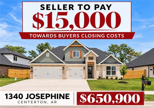 Photo 1 of Single family home for sale at 1340 Josephine Dr, Centerton, AR 72719 | MLS# 1349100 | Listing updated on 2026-10-04