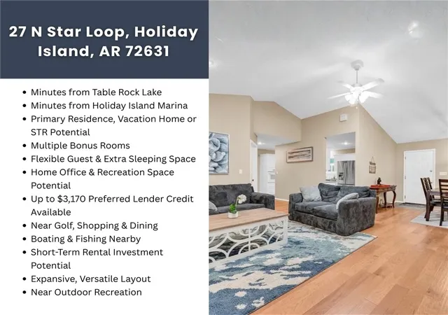Photo 2 of Single family home for sale at 27 N Star Loop, Holiday Island, AR 72631 | MLS# 1352732 | Listing updated on 2026-09-25