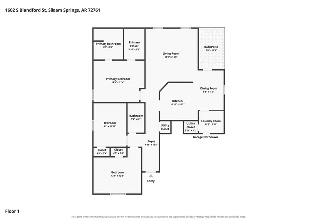 Photo 24 of Single family home for sale at 1602 S Blandford St, Siloam Springs, AR 72761 | MLS# 1361397 | Listing updated on 2026-10-11