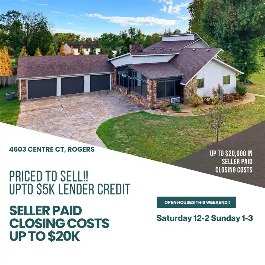 Photo 1 of Single family home for sale at 4603 Centre Ct, Rogers, AR 72758 | MLS# 1365287 | Listing updated on 2026-10-25