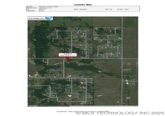 Photo 3 of Land for sale at 000 Creager Rd, Mounds, OK 74047 | MLS# 2540185 | Listing updated on 2026-03-16
