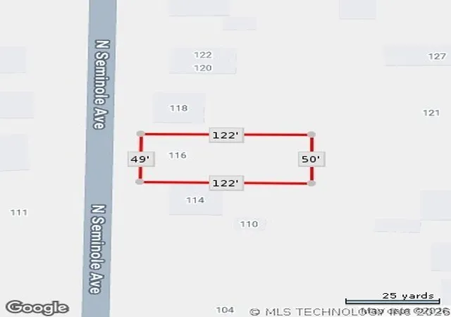 Photo 1 of Land for sale at 116 N Seminole Ave, Bartlesville, OK 74003 | MLS# 2607200 | Listing updated on 2026-03-02