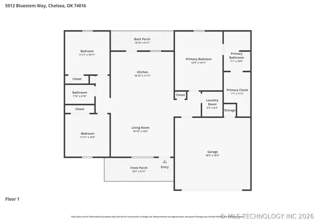 Homes for sale in Chelsea, OK | 5912 Bluestem Wy, Chelsea, OK 74016 | MLS# 2609021