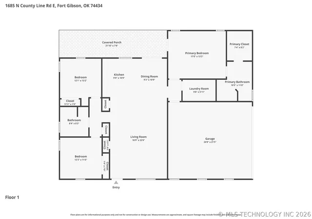 41st image of 1685 N County Line Rd E, Fort Gibson, OK 74434 | MLS# 2611068