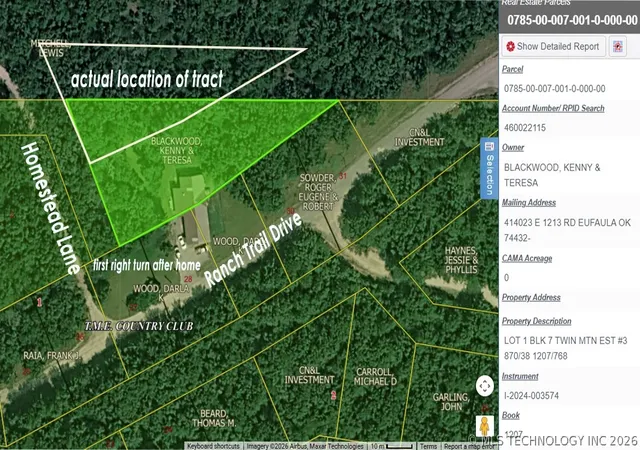 Photo 3 of Land for sale at 1 Homestead Ln, Canadian, OK 74425 | MLS# 2614569 | Listing updated on 2026-04-22