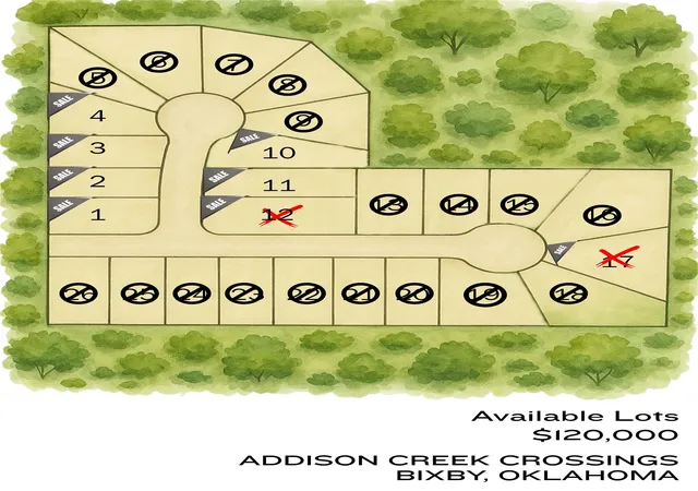 Photo 1 of Land for sale at 12554 S Irvington Ave, Bixby, OK 74008 | MLS# 2616446 | Listing updated on 2026-09-22