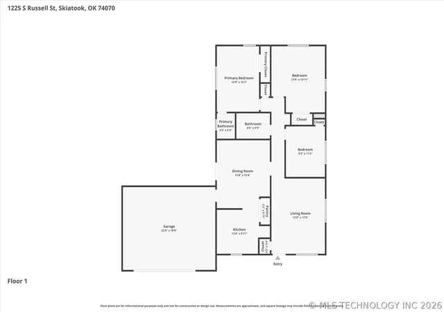 Homes for sale in Skiatook, OK | 1225 S Russell St, Skiatook, OK 74070 | MLS# 2616824