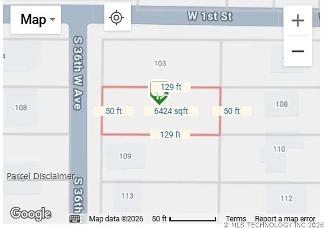 Photo 3 of Land for sale at 105 S 36th Avenue W, Tulsa, OK 74127 | MLS# 2621383 | Listing updated on 2026-08-20
