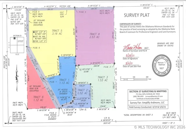 Photo 3 of Land for sale at 799 Richland Rd, Ardmore, OK 73458 | MLS# 2604308 | Listing updated on 2026-06-10
