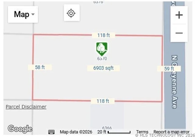 Photo 3 of Land for sale at 6370 N Cheyenne Ave W, Tulsa, OK 74126 | MLS# 2621826 | Listing updated on 2026-08-20