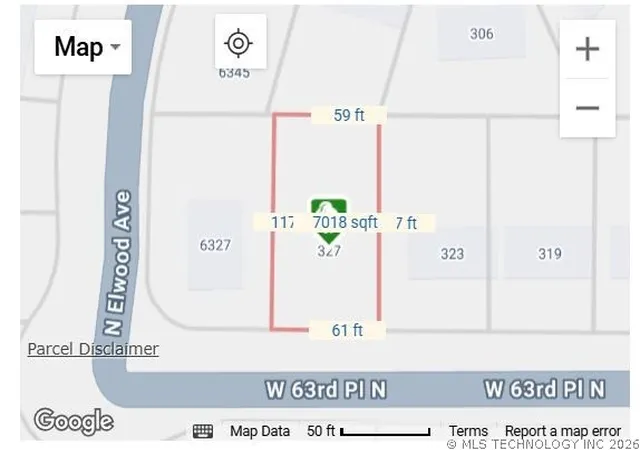 Photo 3 of Land for sale at 327 W 63rd Place N, Tulsa, OK 74126 | MLS# 2621827 | Listing updated on 2026-08-20