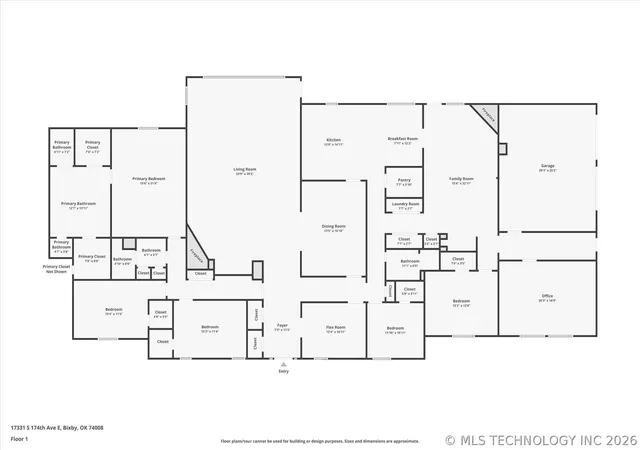 60th image of 17331 S 174th Ave E, Bixby, OK 74008 | MLS# 2622498