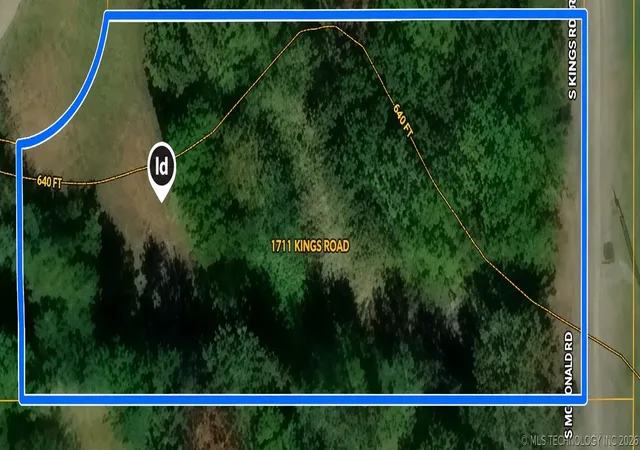 Photo 2 of Land for sale at 1711 Kings Rd, Okmulgee, OK 74447 | MLS# 2623018 | Listing updated on 2026-06-23