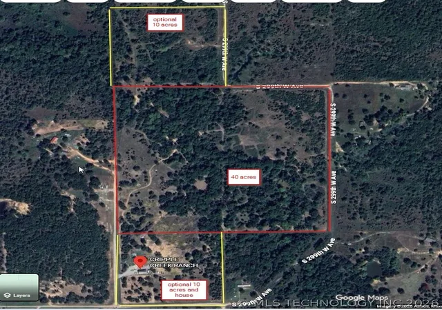 Photo 2 of Land for sale at 00000 S 301st West Ave, Bristow, OK 74010 | MLS# 2623198 | Listing updated on 2026-07-29
