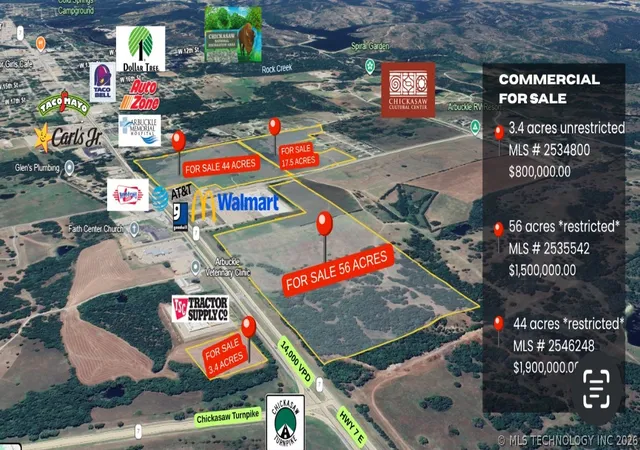 Photo 3 of Land for sale at 81 Charles F Cooper Memorial, Sulphur, OK 73086 | MLS# 2623612 | Listing updated on 2026-06-26