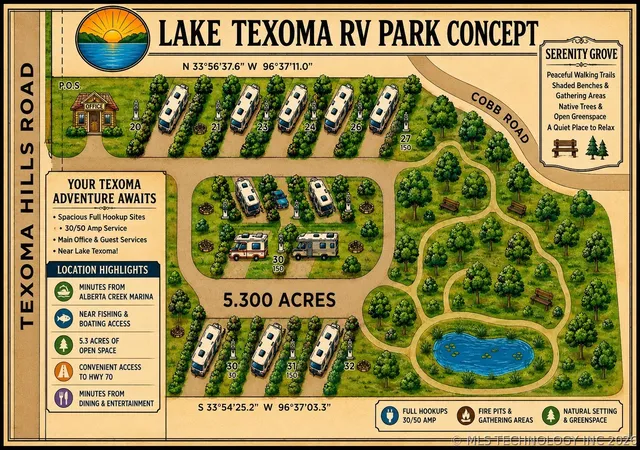 Photo 2 of Land for sale at Texoma Hills Rd, Kingston, OK 73439 | MLS# 2624389 | Listing updated on 2026-08-20