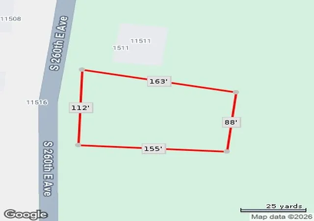 Photo 2 of Land for sale at 11521 S 261st Eastavenue, Coweta, OK 74429 | MLS# 2627223 | Listing updated on 2026-08-20
