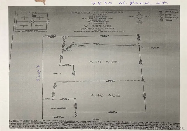 Photo 10 of Land for sale at 4830 N York St, Muskogee, OK 74403 | MLS# 2627451 | Listing updated on 2026-07-30