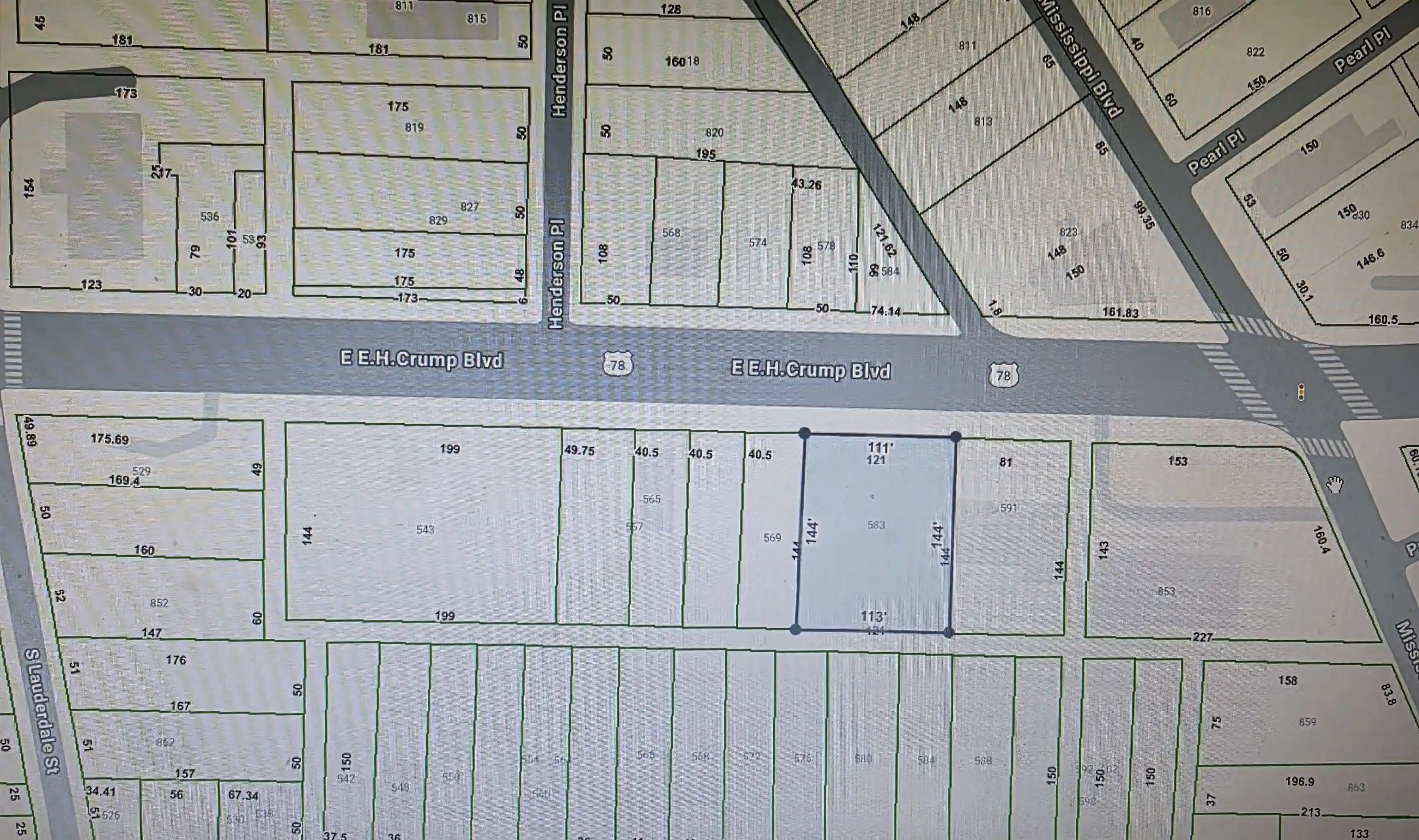Photo 3 of Land for sale at 583 E H Crump Blvd, Memphis, TN 38126 | MLS# 10210987 | Listing updated on 2026-05-26