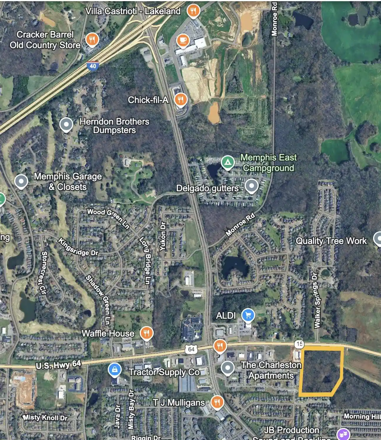 Photo 3 of Land for sale at 10117 US 64 Hwy, Memphis, TN 38002 | MLS# 10212905 | Listing updated on 2026-07-18