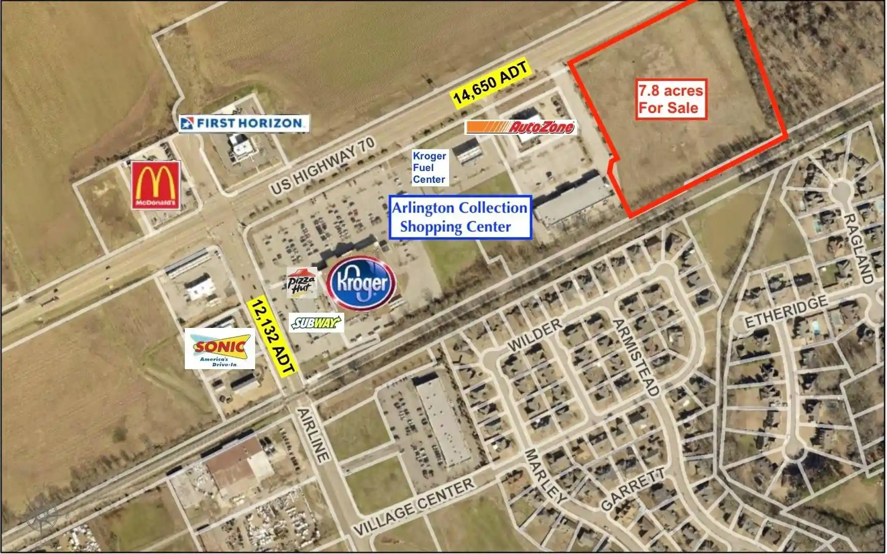 Photo 1 of Land for sale at Us 70 Hwy, Arlington, TN 38002 | MLS# 10213000 | Listing updated on 2026-08-14