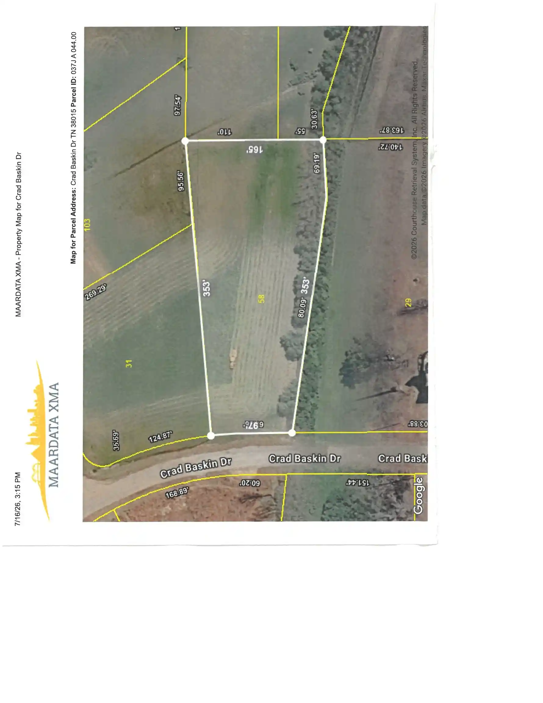 1st image of Lot 44 Crad Baskin Rd, Burlison, TN 38015 | MLS# 10226288